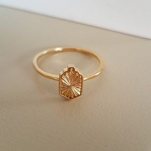 Daisy London Estee Lalonde Sunburst Shield Ring